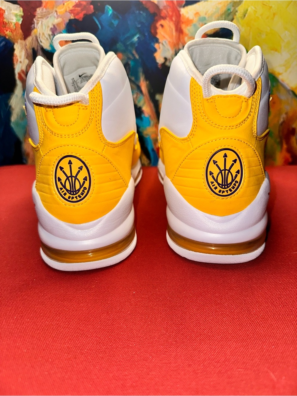 No.13 Nike Air Max Uptempo '95 Lakers White Purple Amarillo CK0892-102 - Picture 3 of 8